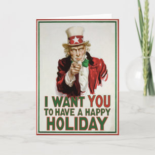 Uncle Sam wants YOU to have a Happy Holiday Card
