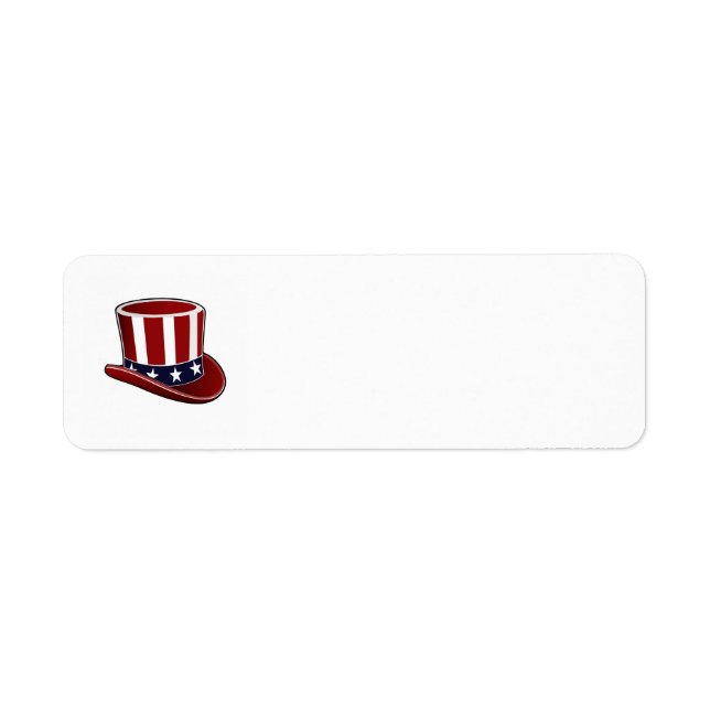 Uncle Sam's Hat Return Address Label (Front)
