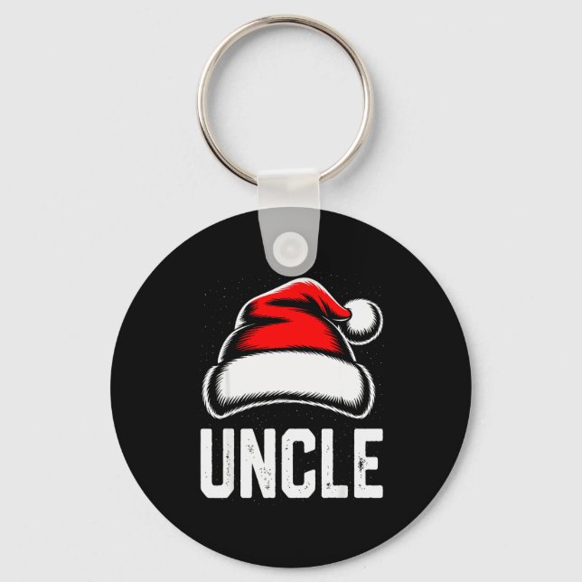 Uncle Santa Christmas Family Matching Pajamas Xmas Keychain (Front)