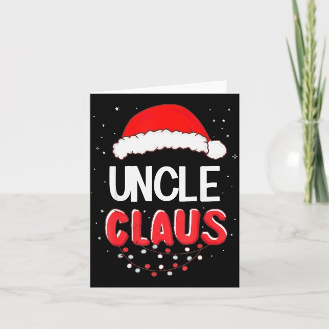 Uncle Santa Claus Christmas Matching Costume  Card (Front)