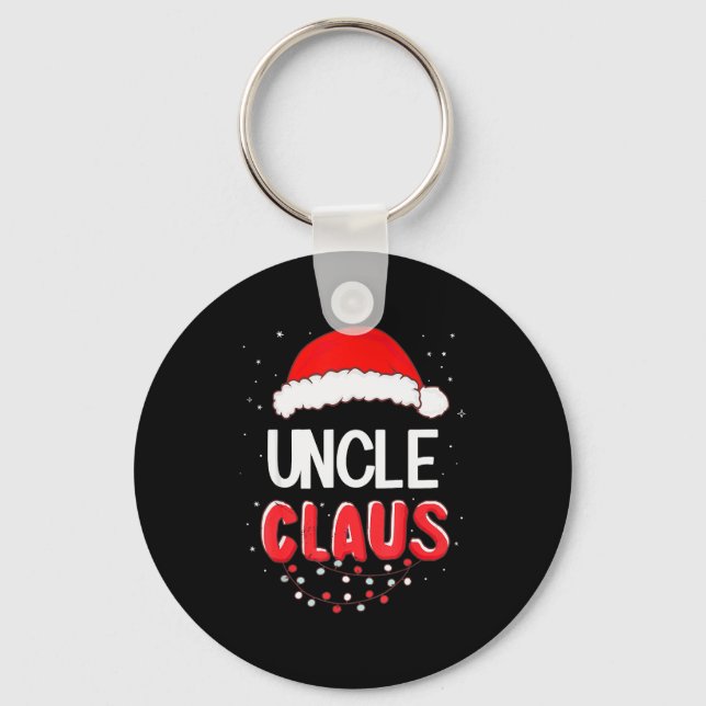 Uncle Santa Claus Christmas Matching Costume  Keychain (Front)