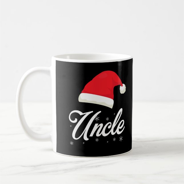 Uncle Santa Claus Hat Xmas Snow Christmas Coffee Mug (Left)