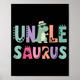 Uncle Saurus Dad Dinosaur 3rd Birthday T-Rex Poster