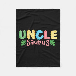 Uncle Saurus Kids Dinosaur Birthday Party Family M Fleece Blanket