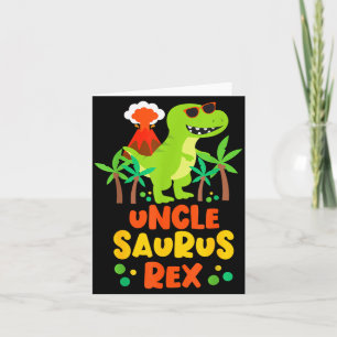 Uncle Saurus Rex Dinosaur Family Reunion Card