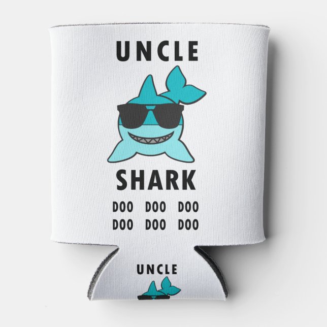 UNCLE SHARK Doo Doo Doo Can Cooler (Front)