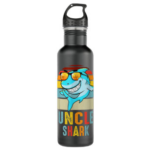 Uncle Shark Shirt Shark Family Happy Mother's Day 710 Ml Water Bottle