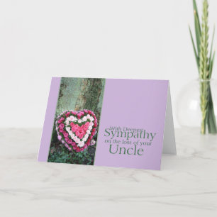 Uncle  Sympathy card with Roses