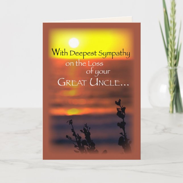 Uncle, Sympathy, Sunset Card (Front)
