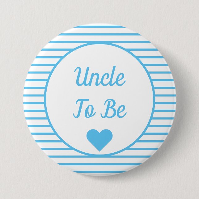 Uncle To Be Baby Shower Button (Front)
