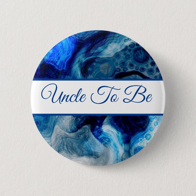 Uncle To Be | Boy's Baby Shower   Button (Front)