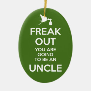 Uncle-to-Be Pregnancy Announcement Christmas Ceramic Ornament