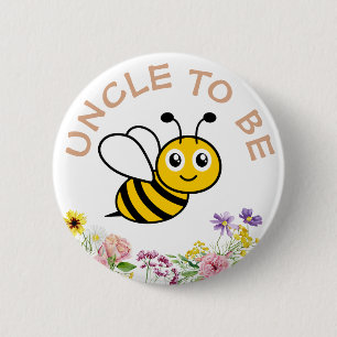 Uncle To Be Sweet As Can Bee 2 Inch Round Button