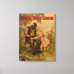 Uncle Tom's Cabin Black Man & Girl Theatre Canvas Print