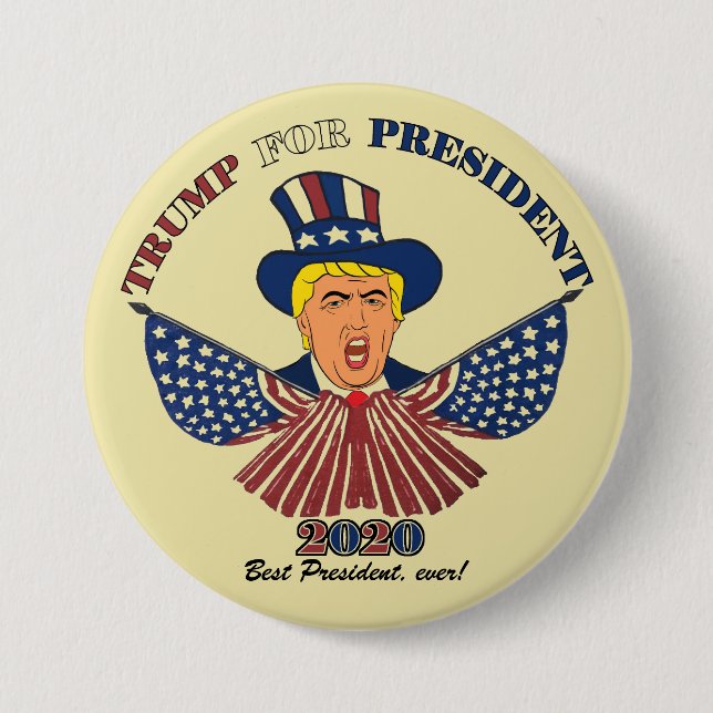 Uncle Trump 3 Inch Round Button (Front)