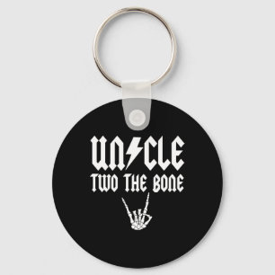 Uncle Two The Bone Skeleton Hand Family Birthday B Keychain
