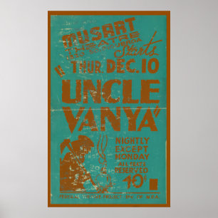 Uncle Vanya Vintage Theatre Poster