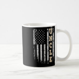 Uncle Vintage American Flag Fathers Day 4th Of Jul Coffee Mug