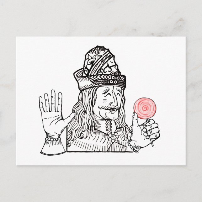 Uncle Vlad has a lollipop Postcard (Front)