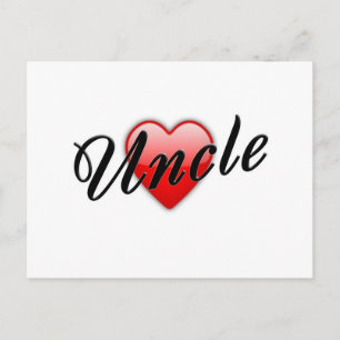Uncle with Heart Graphic Postcard