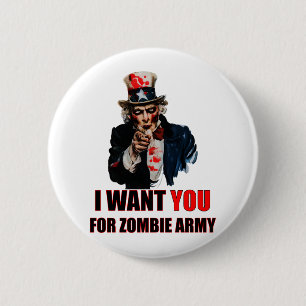 Uncle Zombie 2 Inch Round Button