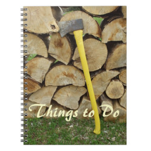 Uncle's Chores-Axe and Woodpile Notebook
