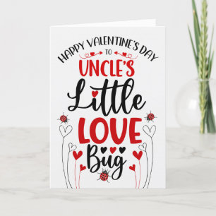 Uncle's Little Love Bug Valentine Holiday Card