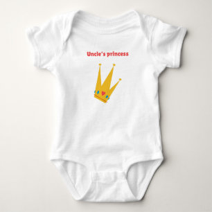 Uncle's princess baby bodysuit