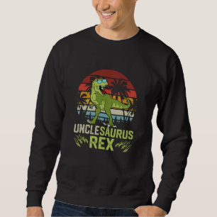 Unclesarurus Rex   Cool Retro Dinosaur Design Sweatshirt