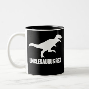 Unclesaurus Rex Funny T Shirt for Uncles Two-Tone Coffee Mug