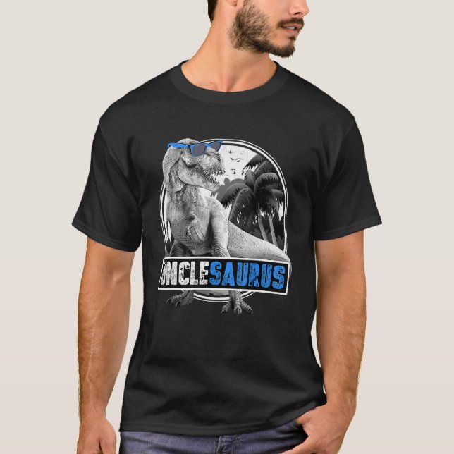Unclesaurus T-Rex Dinosaur Uncle Dinosaur T-Shirt (Front)