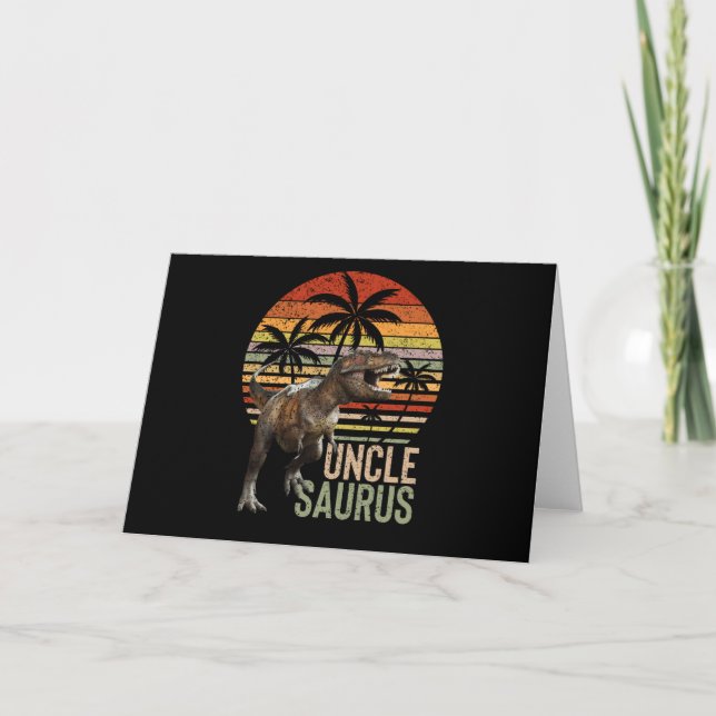 Unclesaurus T Rex Dinosaur Uncle Saurus Family Mat Card (Front)