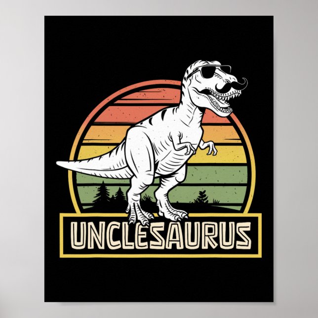 Unclesaurus T Rex Dinosaur Uncle Saurus Matching F Poster (Front)