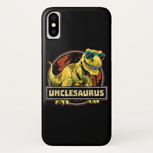 Unclesaurus T rex Uncle Saurus Dinosaur Case-Mate iPhone Case (Back)