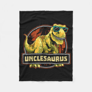 Unclesaurus T rex Uncle Saurus Dinosaur Fleece Blanket