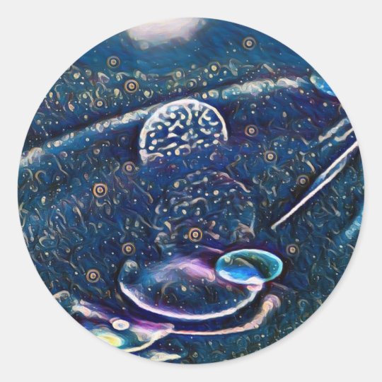 Uncommon Alien Worlds Abstract Photography Classic Round Sticker