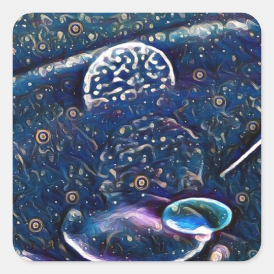 Uncommon Alien Worlds Abstract Photography Square Sticker