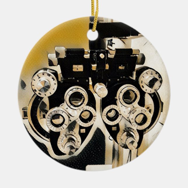 Uncommon  Artistic Optometry Exam Lenses Ceramic Ornament (Front)