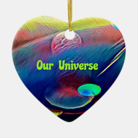 Uncommon Bright Rainbow Our Universe Abstract Ceramic Ornament