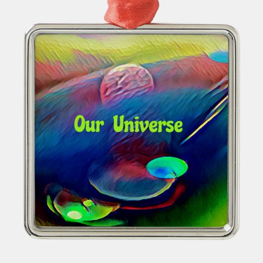 Uncommon Bright Rainbow Our Universe Abstract Metal Ornament