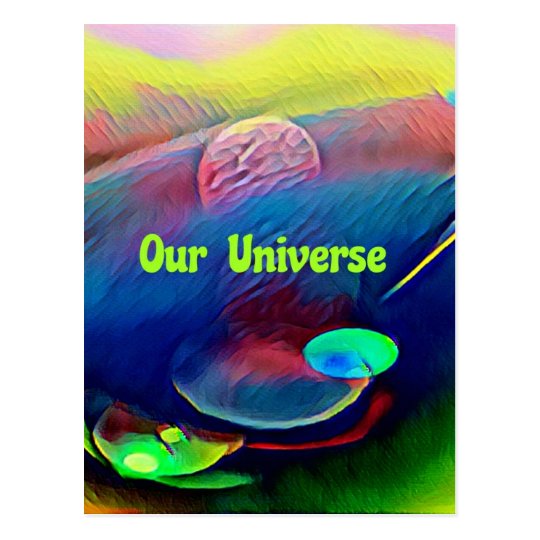 Uncommon Bright Rainbow Our Universe Abstract Postcard