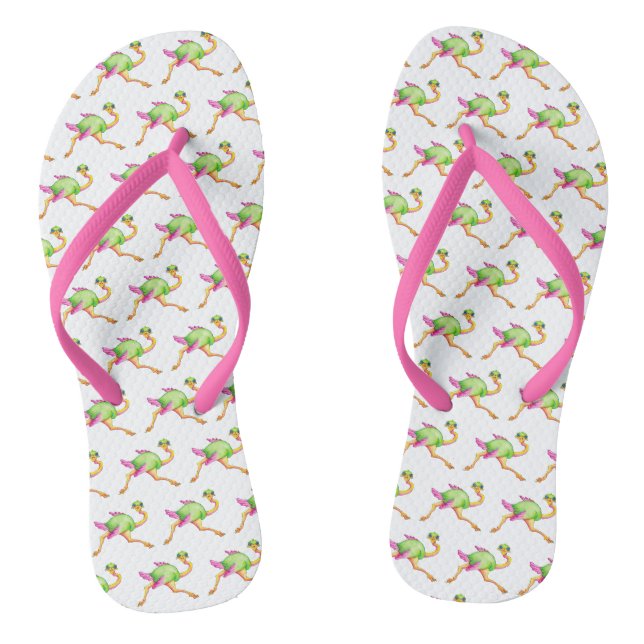 Uncommon Ostrich Flip Flops (Footbed)