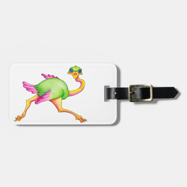 Uncommon Ostrich Luggage Tag (Front Horizontal)