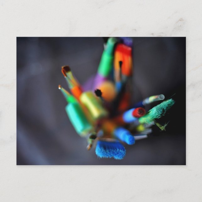 Uncommonly Beautiful postcard (paintbrushes) (Front)