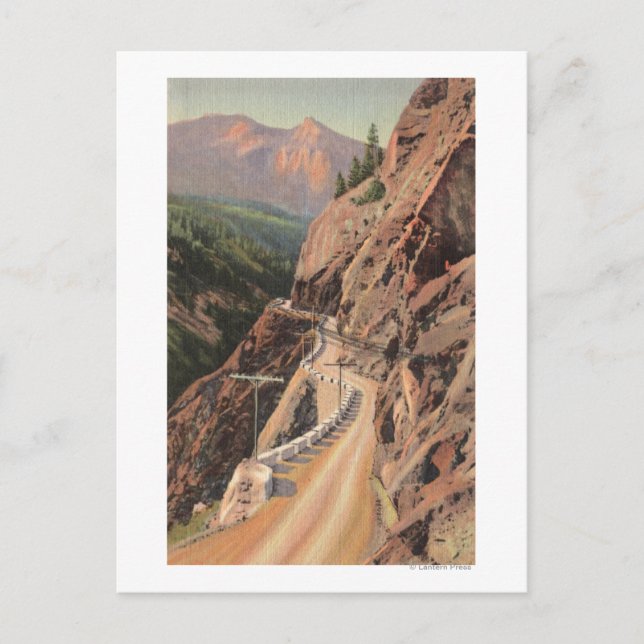 Uncompahgre Gorge and Million Dollard Highway Postcard (Front)