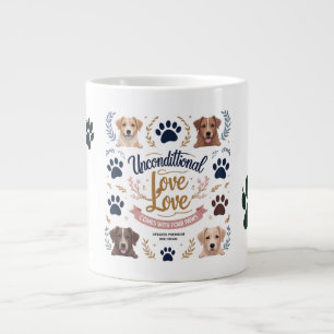 Unconditional Love Comes with Four Paws Large Coffee Mug
