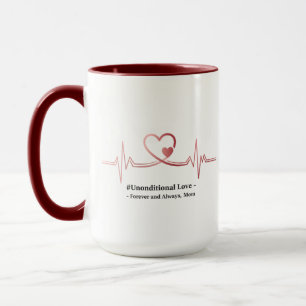 Unconditional Love – Elegant Heart & Floral Mug