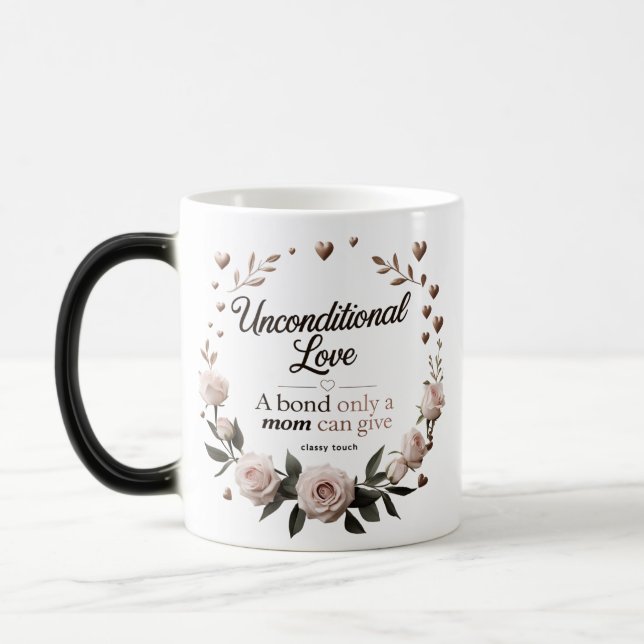 Unconditional Love Morphing Mug – Elegant Rose (Left)