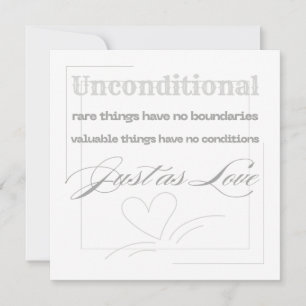 Unconditional Love Quote Invitation