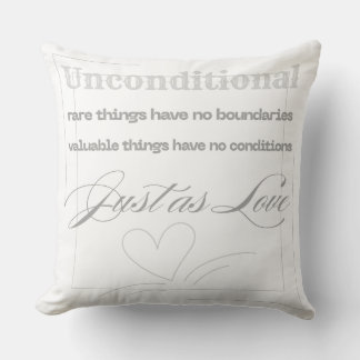Unconditional Love Quote Throw Pillow